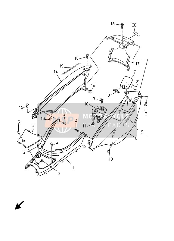 5D8F17810000, Decalco Fianchetti       YP125, Yamaha, 0